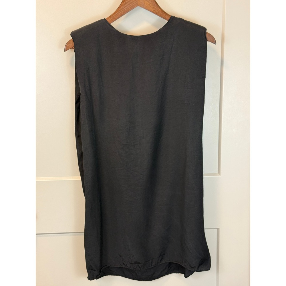 Zara Satin Sleeveless Mini Shift Dress Soft Shoulder Pads size‎ Medium